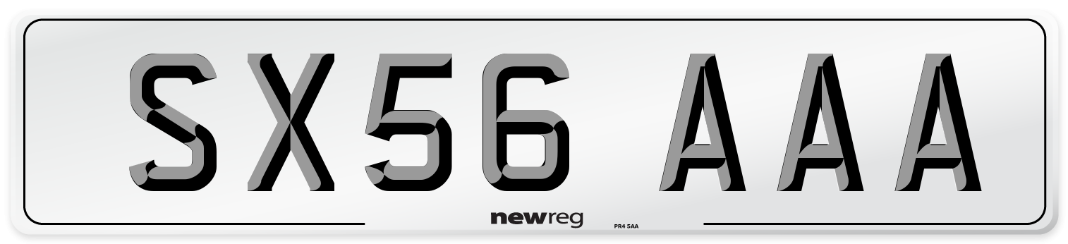 SX56 AAA Number Plate from New Reg